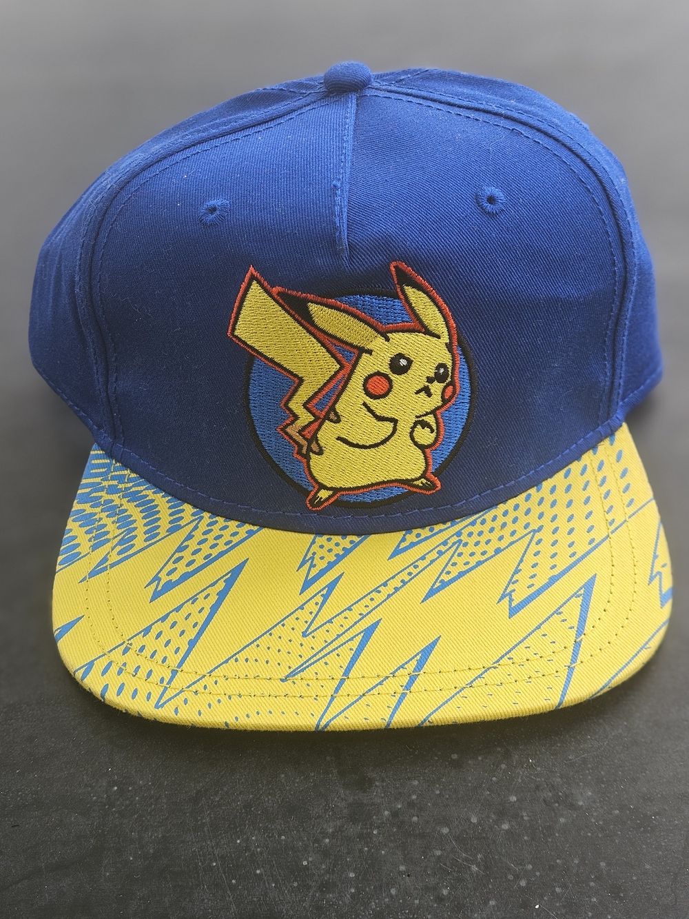 Pikachu Blue and Yellow Kids Snapback Hat